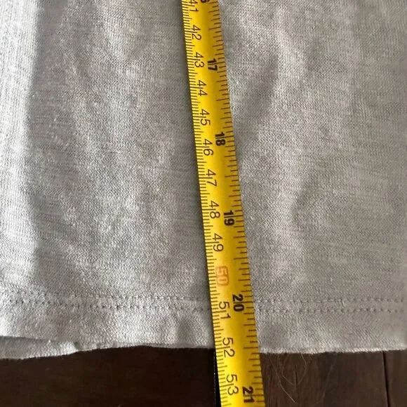 Eileen Fisher $148 Organic Cotton Hemp Slub V Neck Boxy Top 3/4 Sleeve Womens XX